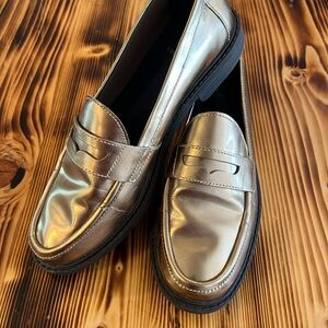 Metallic Loafers